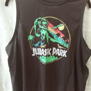 Jurassic Park graphic sleeveless tee NTW size XL